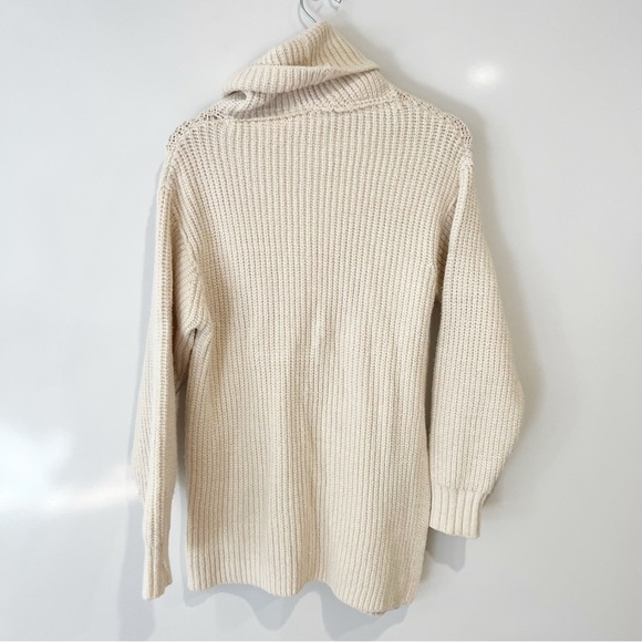Free People Eleven Oversized Chunky Knit Turtleneck Sweater - Picture 4 of 10